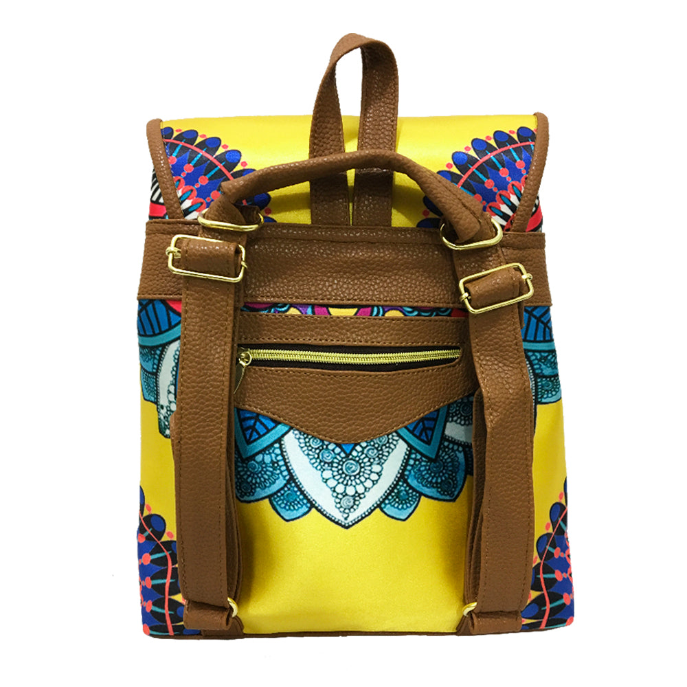 Backpack Celine Yellow Mandala
