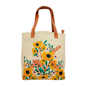 Tote Yute Cotton Flower