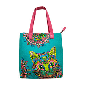 Tote Yute Mandala Cat