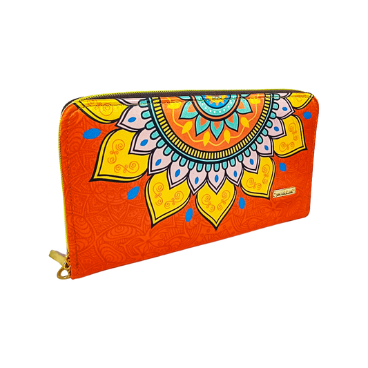 Billetera Maxi Mandala Orange