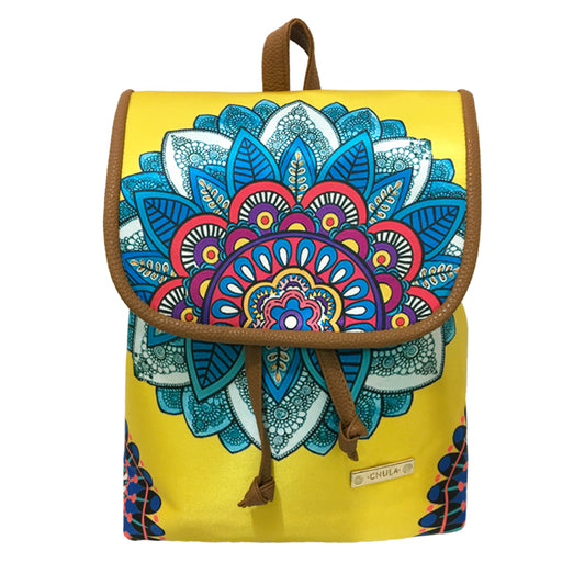 Backpack Celine Yellow Mandala