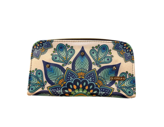 Billetera Doble Cierre Mandala Azul Real