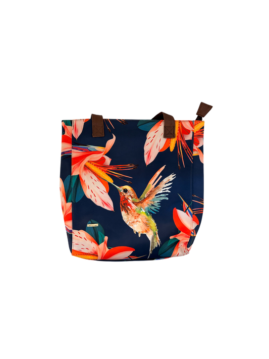 Tote Opal Colibrí Azul Marino
