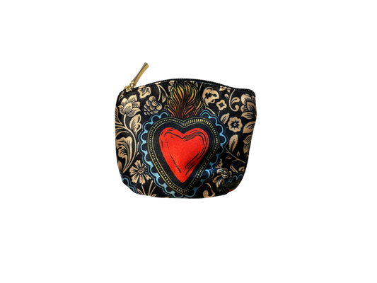 Mini Monedero Corazón Floral