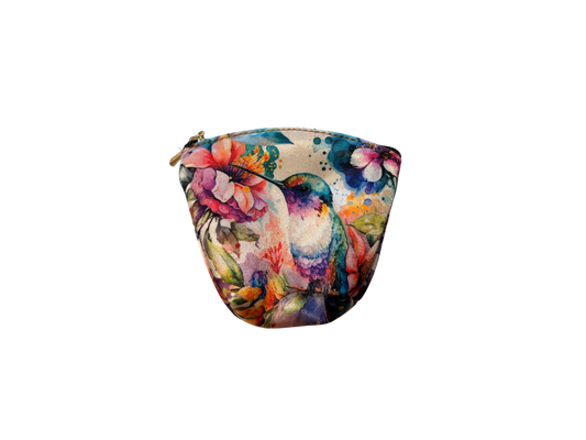 Mini Monedero Colibrí Floral