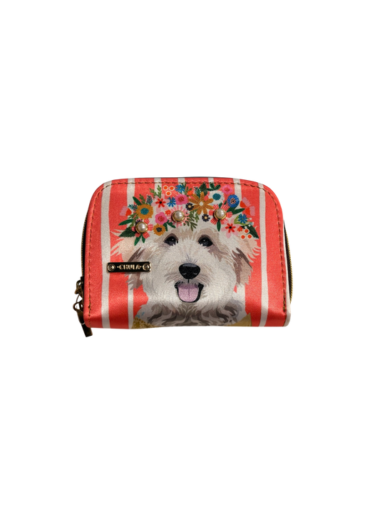 Billetera Jenny Perrito Coral y Flores