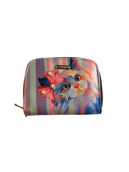 Billetera Jenny Gatito Arco Pastel
