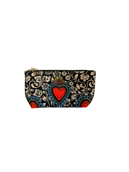 Cosmetiquero Corazón Floral