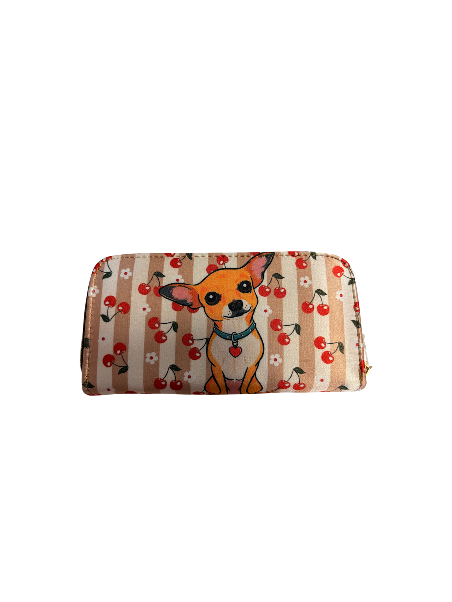 Billetera Doble Cierre Perrito Cherry