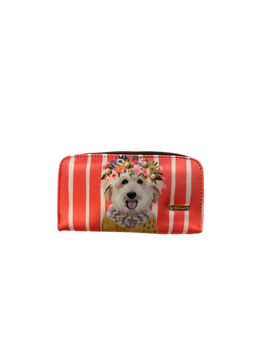 Billetera Colette Perrito Coral y Flores