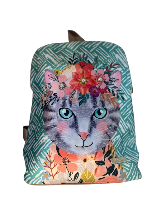 Backpack Cat Flower Acua