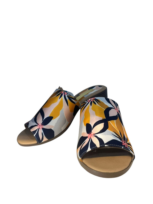 Tacón Verano Flower Black Yellow