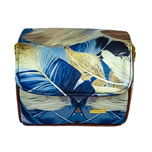 Mini Baúl Blue Cream Leaves