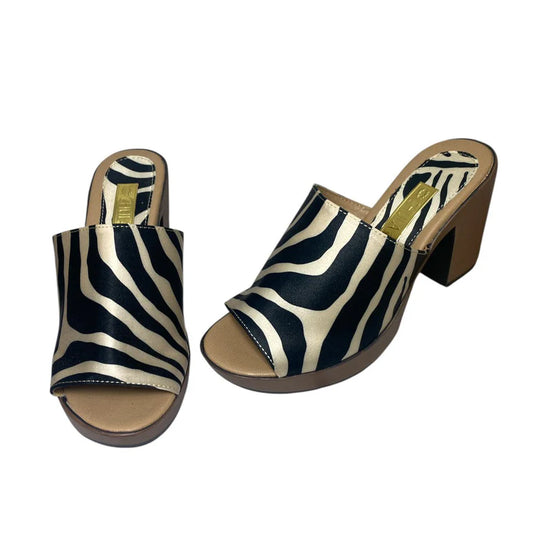 Tacón elegante Zebra Natural